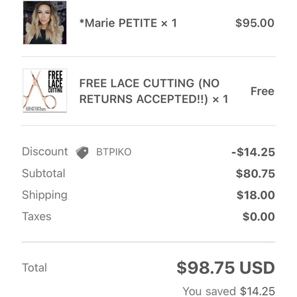 Chelsey Smith Cosmetics “Marie” wig - Picture 4 of 5